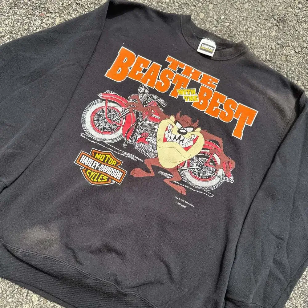 Vintage 1993 Harley-Davidson x Looney Tunes Taz 'The Beast with the Best”